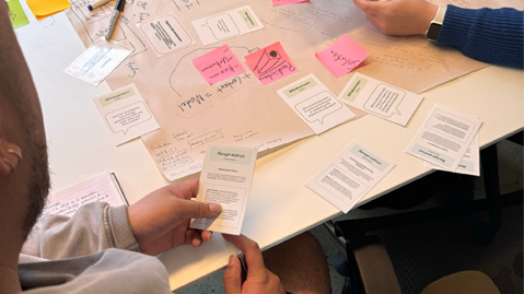 Workshop exercise being conducted at a table